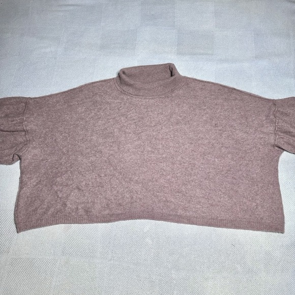 Free People So Low So High Sweater Womens XL Cashmere Cropped Oversized Pink - Picture 2 of 14